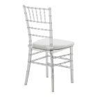 Tiffany chair pakoworld with cushion transparent pc 38x38.5x88cm