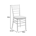 Tiffany chair pakoworld with cushion transparent pc 38x38.5x88cm