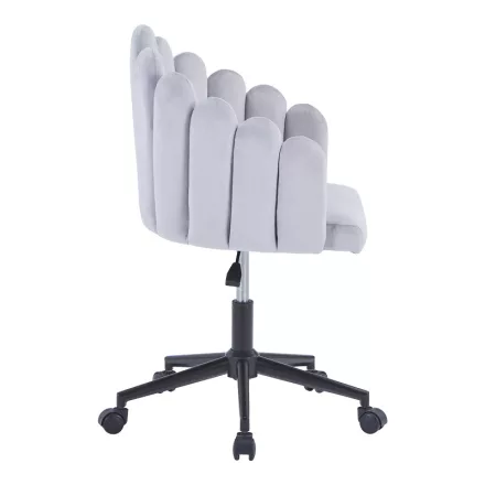 Work chair Manole pakoworld grey velvet  57x50x77-87cm