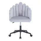 Work chair Manole pakoworld grey velvet  57x50x77-87cm
