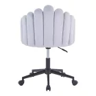 Work chair Manole pakoworld grey velvet  57x50x77-87cm