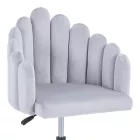 Work chair Manole pakoworld grey velvet  57x50x77-87cm