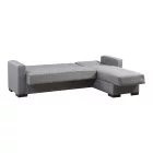 Reversible corner sofa-bed with storage space Kansas pakoworld dark grey fabric 235x150x80cm
