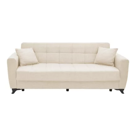 Modesto pakoworld three-seater sofa-bed with storage space cream fabric 215x85x80cm