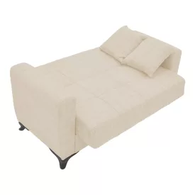   Sofa-bed with storage two-seater Modesto pakoworld cream fabric 155x85x80cm