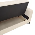 Sofa-bed with storage two-seater Modesto pakoworld cream fabric 155x85x80cm