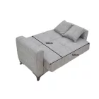 Sofa-bed with storage two-seater Modesto pakoworld cream fabric 155x85x80cm