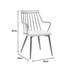 Armchair Posse pakoworld bronze metal-white wash wood-beige fabric 52x59x83cm