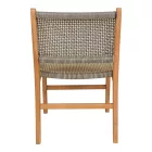 Darien chair pakoworld teak wood skeleton in natural shade and cream-black pe rope 52x62x86cm