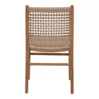 Rover chair pakoworld, teak wood frame in natural shade and beige banana rope 50x60x86cm