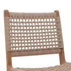 Rover chair pakoworld, teak wood frame in natural shade and beige banana rope 50x60x86cm