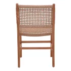 Sponze chair pakoworld teak wood skeleton and pe rope in natural color 50x58.5x85cm