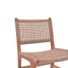 Sponze chair pakoworld teak wood skeleton and pe rope in natural color 50x58.5x85cm