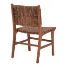 Refane pakoworld chair natural color teak wood and straw 50x58x85cm