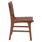 Refane pakoworld chair natural color teak wood and straw 50x58x85cm