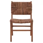 Refane pakoworld chair natural color teak wood and straw 50x58x85cm