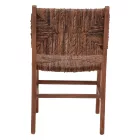 Refane pakoworld chair natural color teak wood and straw 50x58x85cm