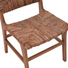 Refane pakoworld chair natural color teak wood and straw 50x58x85cm