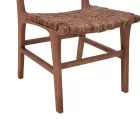 Refane pakoworld chair natural color teak wood and straw 50x58x85cm