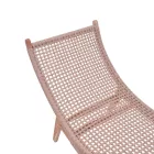 Deckchair Rebelise pakoworld natural color teak wood and pe rope in natural color 60x180x85cm