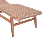 Deckchair Rebelise pakoworld natural color teak wood and pe rope in natural color 60x180x85cm