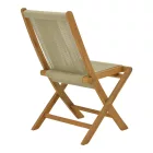 Foldable Banou chair pakoworld teak wood and pe rope in natural shade 52.5x56x89cm