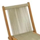 Foldable Banou chair pakoworld teak wood and pe rope in natural shade 52.5x56x89cm