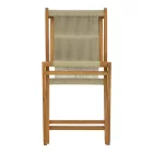 Foldable Banou chair pakoworld teak wood and pe rope in natural shade 52.5x56x89cm