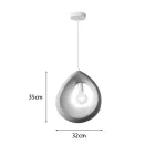 Ceiling lamp Ferclyn pakoworld E27 light grey ps 32x24x35cm