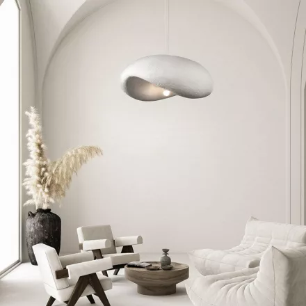 Ceiling lamp Ferecon pakoworld E27 light grey ps D45x25cm