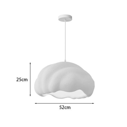 Ceiling lamp Vomber pakoworld E27 white ps D52x28cm