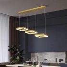 3-light Ceiling lamp Benor pakoworld led gold metal 70x20x15cm