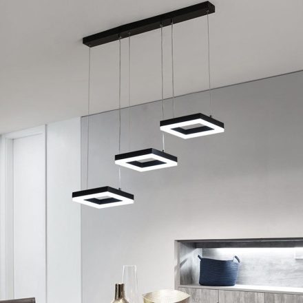 3-light Ceiling lamp Benor pakoworld led black metal 70x20x15cm