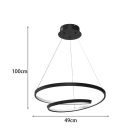 Ceiling lamp Rexon pakoworld led black metal D49x12cm