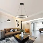 Ceiling lamp Nebrian pakoworld led black metal D60x15cm