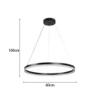 Ceiling lamp Nebrian pakoworld led black metal D60x15cm