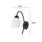 Wall light Berak pakoworld led metal in black-white color 10x10x17cm