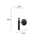 Wall light Genka pakoworld G9 metal in black-white color 15x23x34cm