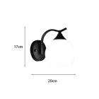 Wall light Belinest pakoworld E27 metal and glass in black-natural color 20x14x17cm