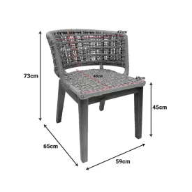   Milou pakoworld chair teak wood and pe rope in natural shade 59x65x73cm