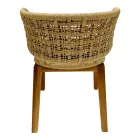 Milou pakoworld chair teak wood and pe rope in natural shade 59x65x73cm