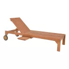 Deckchair Sunnie pakoworld meranti wood in natural shade 200x65x35cm
