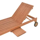 Deckchair Sunnie pakoworld meranti wood in natural shade 200x65x35cm