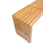 Bench Zen pakoworld teak wood in natural color 140x35x48cm