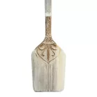 Wall decorative paddle Boon Inart mahogany wood in white-natural color 20χ3x120cm