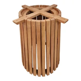   Indoor use table base Galy I pakoworld mindi wood in natural shade D60x75cm