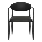 Armchair Kalone pakoworld pu in black color 56x55x78cm