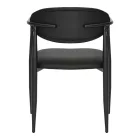 Armchair Kalone pakoworld pu in black color 56x55x78cm