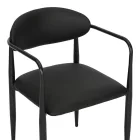Armchair Kalone pakoworld pu in black color 56x55x78cm
