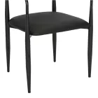 Armchair Kalone pakoworld pu in black color 56x55x78cm